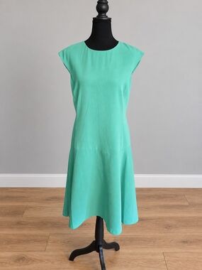 Lauren Ralph Lauren Mint Green Cap Sleeve Fit & Flare Dress
